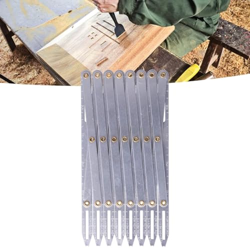 Kodrily Aluminum Expanding Sewing Gauge, Adjustable Button Guide Measure, Quilting Marking Equal Space Divider Tool, Multifunctional Button Guide Spacing Device for Craft, Pleat, Button - Thumbnail 6