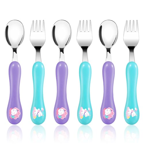 Catálogo para Comprar On-line Cubertería infantil los mejores 10. 47 Lehoo Castle Cubertería infantil, 6 piezas, cubertería infantil a partir de 1 año, cubiertos infantiles de plástico y acero inoxidable, cubiertos para niños a partir de 2/3...