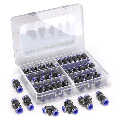 Bwintech 46 Pcs Pneumatic Quick Connect Kit Cover