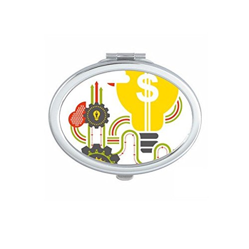 Miroir de poche portable ovale motif graffiti street art