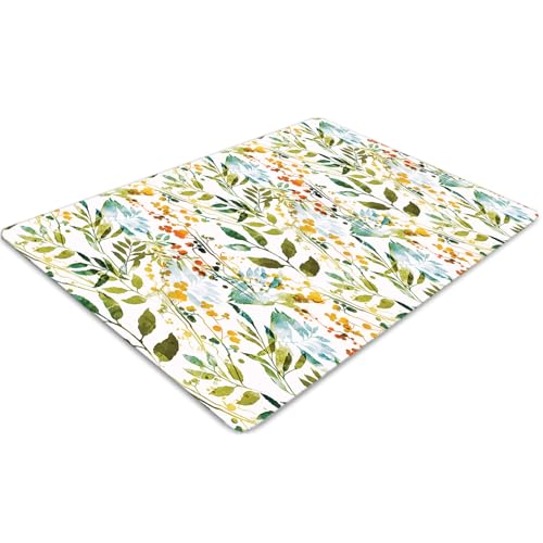 Tapis pour protection de sol de bureau 120x90 cm fleurs bohèmes - 2