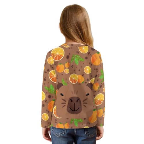 Long Sleeve Shirt for Girls Kids Cute Tie Knot Front Tops Printed Casual Tees Crewneck Shirts Blouse Fall Outfits4