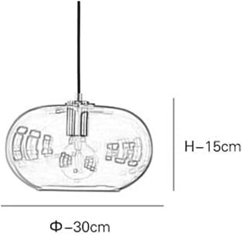 Modern Simple Light Glasspshade Nordic Hangings,Kitchen Island Ceililightifixture for Home Bedroom Bedisde Diniroom E27 Droplight/Clear