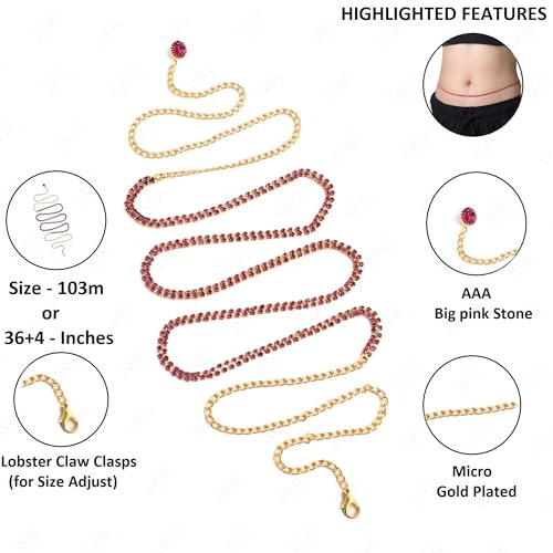 Image of Vama Fashions kamarbandh western hip waist Belly chain ottiyanam aranjanam for lehanga kamarpatta for women