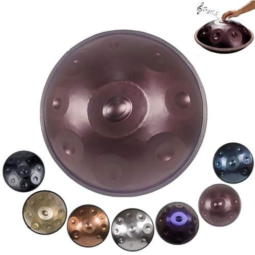 �n���h�p�� �h�����A�n���h�p�� �X�`�[���h���� �n���h�p���h�����y�� 12/10/9 ���X�`�[�� �h�����A432Hz/440Hz�AD �}�C�i�[�A�|�[�`�A�h�����X�e�B�b�N�A�N���[�j���O �N���X���t��(Purplish-red,440Hz/10Note)