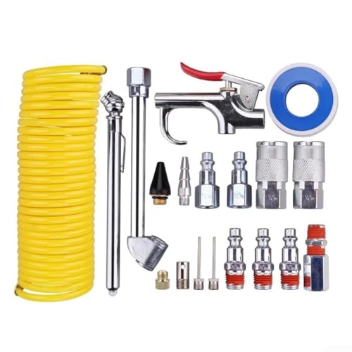 Kit de herramientas neumáticas de 20 piezas con conectores rápidos para limpieza de conductos de aire acondicionado automotriz y rendimiento mejorado del sistema