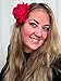 Hair Flowers - Classic Medium Red Velvet Rose