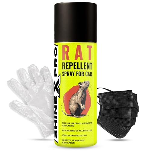 Image of ShineXPro Rat Repellent Spray for Car - Herbal-Enriched & Human Safe Rat Spray for Car Engine and Interior - No Kill, Only Repels Rodent Repellent for Car - 2X Stronger Car Rat Protector