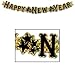 Prismatic Happy New Year Streamer (gold) Party Accessory  (1 count) (1/Pkg)