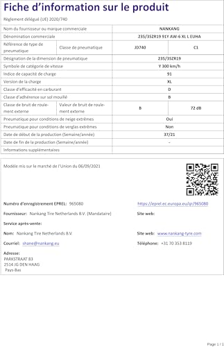Nankang 235/35 ZR19 91Y AW-6 Xl All Seasons - 3
