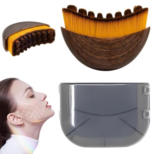 Massaggiatore linfatico per viso, contorno linfatico, scolpire mento e mascella, spazzola per il viso con design ergonomico per alleviare con precisione l'affaticamento (1 pezzo)