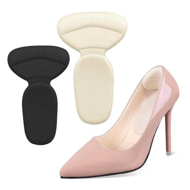 HOME CUBE 4 Pair / 8 Pc Self Adhesive Foot Cushion Inserts Heel Grips Shoe Pads For Women Prevention Blister Anti Slip Back of Foot Care Protector Grips Liners Loose Heel Shoe - Black/Beige (B0CRVKWT14) Amazon Price History, Amazon Price Tracker