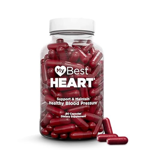 MyBestHeart Blood Pressure Support Supplement for Men & Women - 90 Capsules