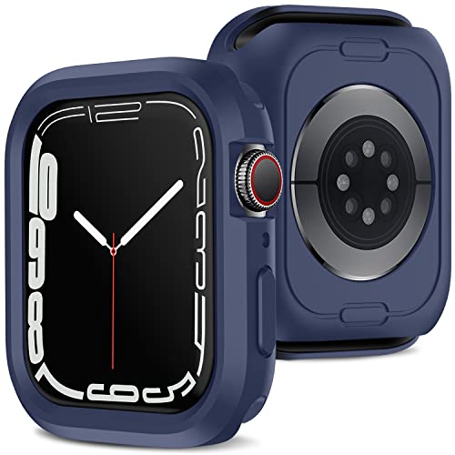 Amizee Compatible with Apple Watch Case Series 8/7 41mm Series 6/5/4/SE 40mm, Slim Flexible TPU Shockproof Bumper Protective Cover Case for Apple Watch SE and iWatch Series 8 7 6 5 4 - Blue
