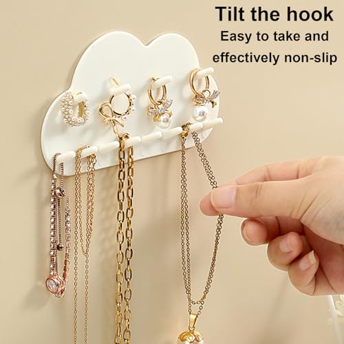 ARJDXDP Wand Ketten Aufbewahrung Schmuckaufbewahrung, Schmuck-Organizer zum Aufhängen für Schmuck Halskette Ring und Ohrring 2PCS (B)
