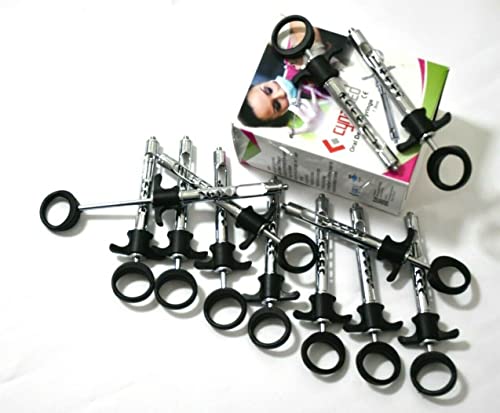 Premium Dental Aspirating Syringe Dental Syringe Dental Anesthetic Syringe 1.8Ml Plastic Handle Dental Instruments -Set Of 12 (Set Of 12-Black) #TOP3