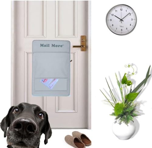 MAIL MORE Door Letter Catcher, Door Mail Catcher,Letter Box, Door Letter Mail Parcel Catcher Cage for UPVC Glass Wood and Metal Doors, Letter Catcher for Front Door (WHITE)