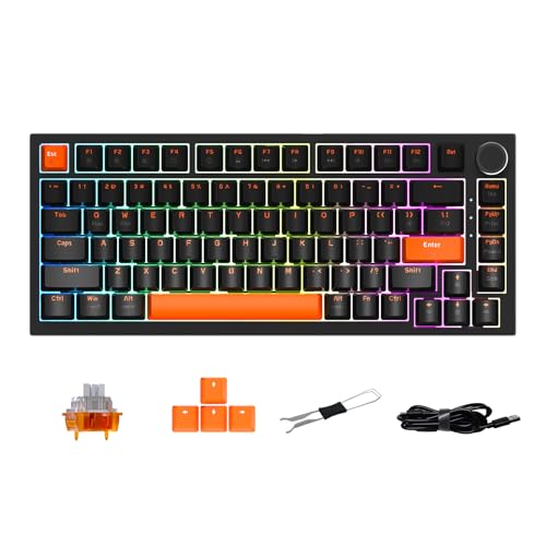 Teclado Gamer KYSONA HE82 USB 75% RGB