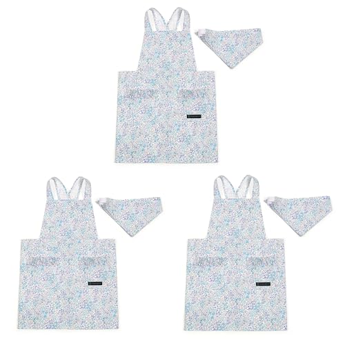COLORFUL CANDY STYLE バッククロス子どもエプロン(100〜120cm) フローラルオアシス 3枚セット 女の子 かわいい 子供用 子供 こども エプロン 三角巾 セット キッズエプロン 子供用 幼児 小学生 可愛い かわいい おしゃれ