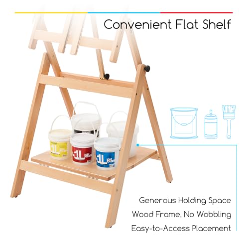 Image of MEEDEN Large Studio Artist Easel: Heavy Duty H-Frame Easel for Painting