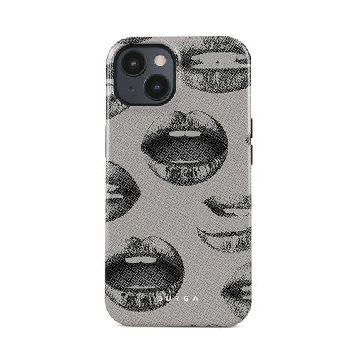 BURGA 花柄 iPhone15 ケース 収納袋付き BURGA】カスタマイズOK☆Velvet Night花柄フラワー☆機種各種 (BURGA