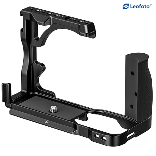 Image of Leofoto Camera Cage for Nikon ZR w Silicone Grip,Aluminum Alloy Camera Cage w Anti-Twist Design,Compatible with Arca,Multiple 1 /4 inch-20 & 3 /8 inch-16 ARRI accessory for microphones, monitors, LED lights,etc