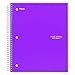 Five Star 06210 Wirebound 3-Subject Notebook, College Rule, 11 x 8 1/2, 150 Sheets, Assorted