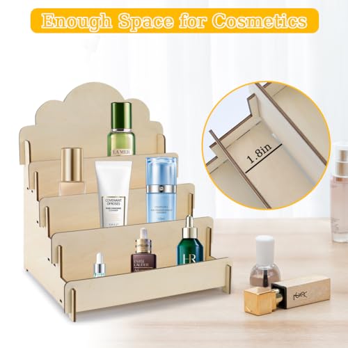 Jaxbo Tiered Greeting Card Display Stand, Wooden Sticker Display Stand, Portable Card Display Rack, Greeting Card Display Holder for Vendors, Retail Counter, Table Display, Trade Shows, Showcase