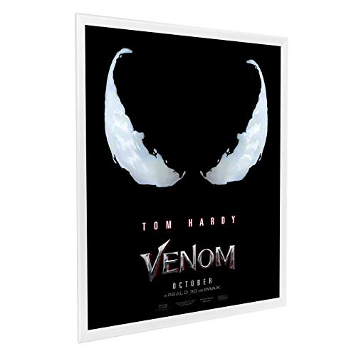 Snapezo Movie Poster Frame 30X40, White, 1.25 Inch Aluminum Profile, Front-Loading Snap Frame, Wall Mounting, Professional Series #TOP2