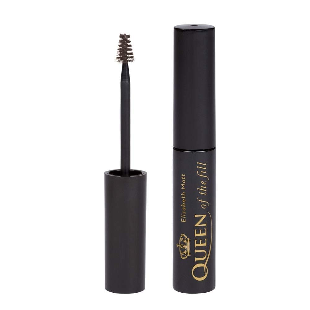 Elizabeth Mott Eyebrow Gel - Queen of the Fill Tinted Brow Filler, Volumizer & Setter - Defines, Shapes & Covers Grays - Water-Resistant, Long-Lasting, Smudge-Proof - Cruelty-Free, Black Shade, 4g