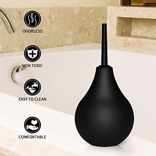 Melao Enema Bulb For Men, Anal Douche For Women, Reusable Vaginal Or Anal Cleaner With Soft And Smooth Nozzle, 224Ml (Black) #TOP3