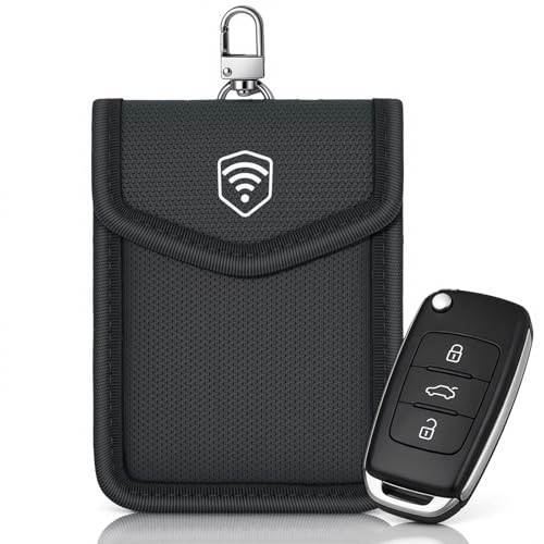 NINITCH Faraday Bag for Key Fob Car Key Signal Blocker Pouch Waterproof RFID Blocking Faraday Pouch for Car Keys Key Fob Protector Case for Keyless Entry Remotes