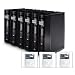Bellagio-Italia Black Leather Disc Storage Binder Perfect For CDs, DVDs, Blu-Rays, and Video Games. 6 pack includes 24 additional insert sheets - set holds 352 discs total.