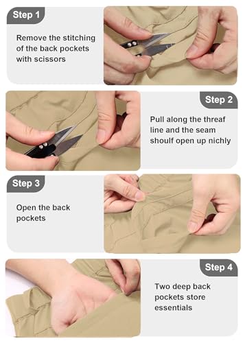 COOFANDY Men's Casual Pants Classic Fit Flat Front Pants Lightweight Elastic Waist Golf Trousers with Pockets - Image 6