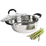 ✅ CUISINEZ DE DÉLICIEUX REPAS : La grande surface de cuisson de notre faitout inox est idéale pour saisir vos viandes, volailles ou poissons avant d'y ajouter vos légumes ou bouillons, ou pour mijoter vos ragoûts. Le faitout est assez bas pour rentrer dans votre four et y faire doucement cuire vos aliments. Son diamètre de 24 cm de diamètre et sa capacité de volume maximale de 3,2 litres font de notre faitout la solution parfaite pour cuisiner pour une petite famille