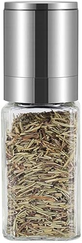 Stainless Steel Salt or Pepper Grinder - Top Spice Mill with Ceramic Blades, Brushed Stainless Steel and Adjustable Coarseness By Pepper Grinder (Single Package)