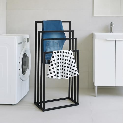 Porte-Serviettes sur Pied 4 Barres Relaxdays