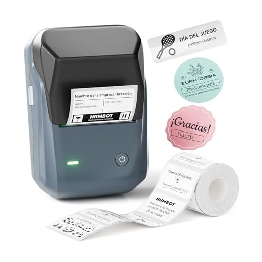 NIIMBOT B1 Etiquetadora,Impresora Etiquetas Autoadhesivas fácil de Usar para Oficina, hogar y Negocios,App versátil,Impresora termica con Etiqueta 50×30mm Blue