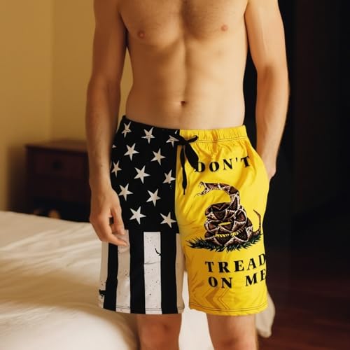 Evankin Mens 4th of July Shorts American USA Flag Trunks Summer Beach Stretch Panties with Pockets and Drawstrings2