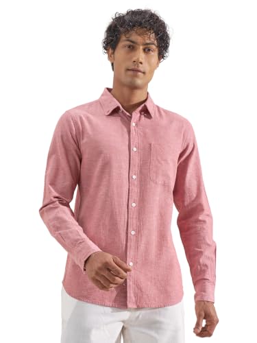 Image of Highlander Men Men's Relaxed Fit Casual Shirt | Cotton Linen | Relaxed fit | Full Sleeves|Premium Shirt for Man