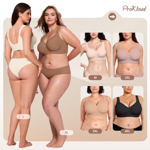 Image of ProKloud Jelly Bras for Women Plus Size Push Up Support Bra No Underwire