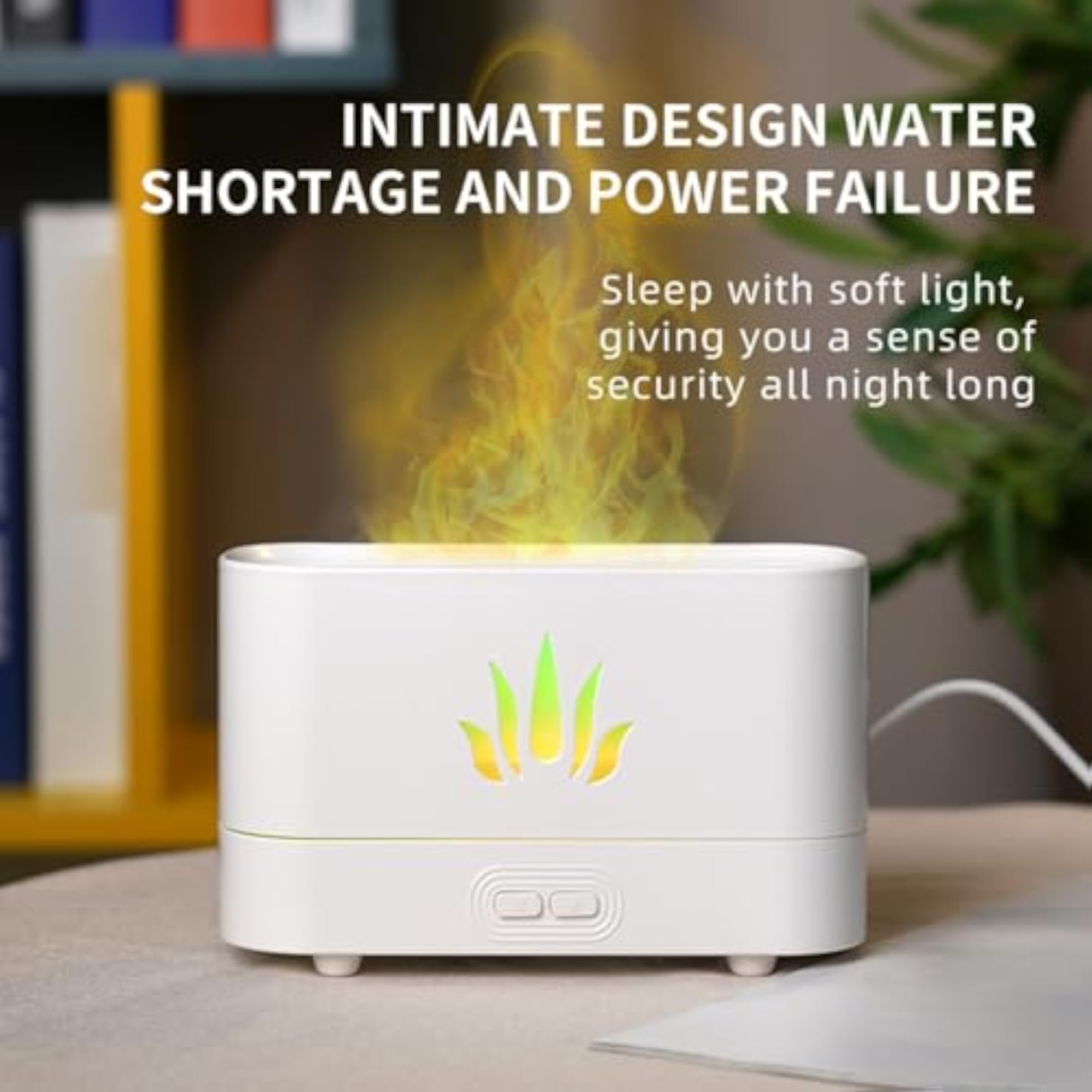Flame Aroma Diffuser with Light, Auto Shut Off for Yoga