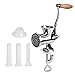 Omabeta Tritacarne Manuale Acciaio Inox Spezie manuali Portatili in Acciaio Inox Tritacarne Tritacarne Rettificatrice insaccatrice per Salsiccia Domestico Commerciale