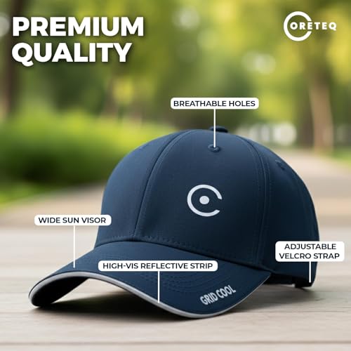 Image of Unisex Grid Cool Running Cap with Adjustable Strap (Pack of 1)