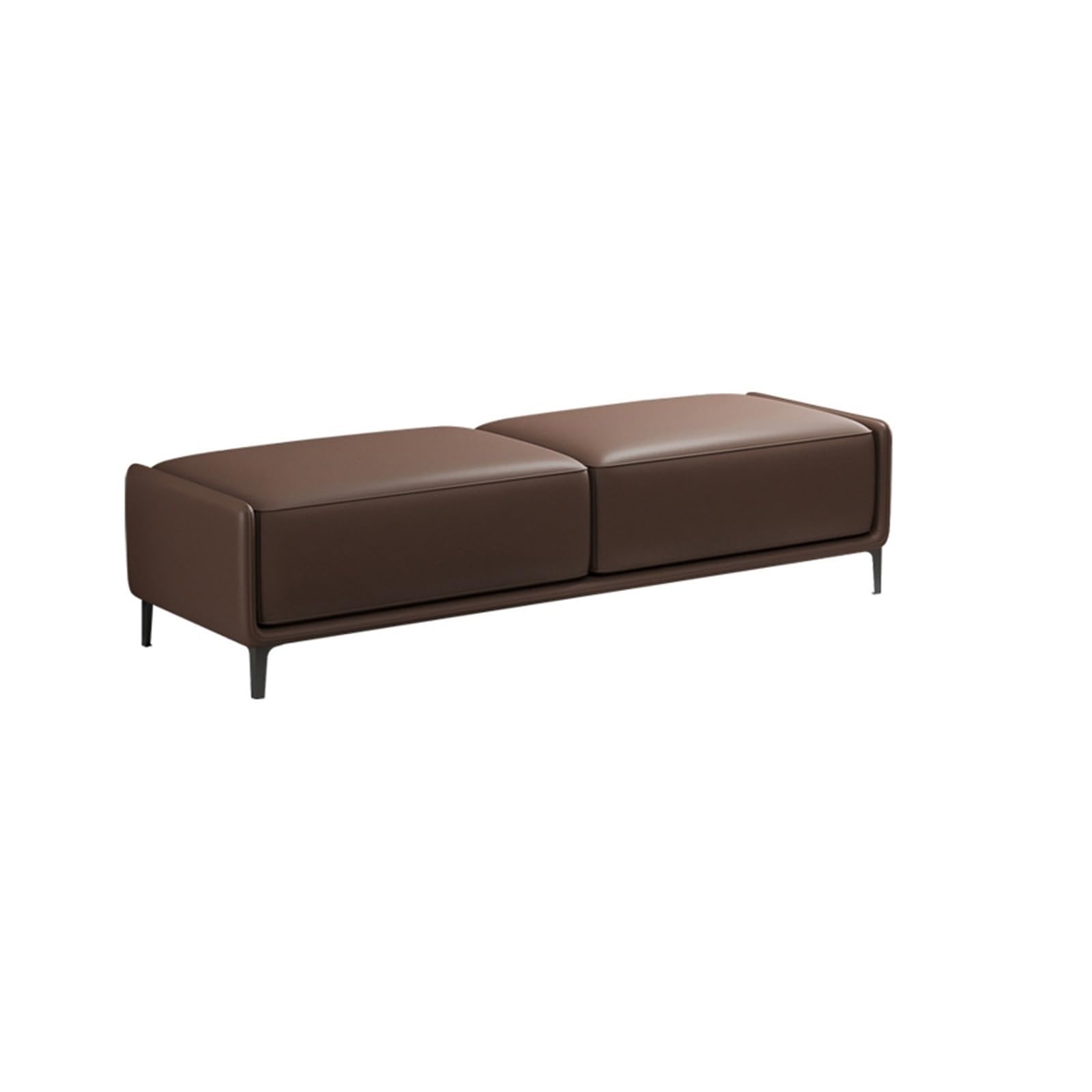 Banc de Rangement Moderne pour Salon, Chambre à Coucher, canapé rembourré en Cuir synthétique de qualité supérieure, Ottoman de Rangement rectangulaire, Banc à Chaussures, bancs Multifonctions, Kaki