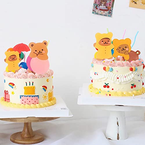 Walbest 1 conjunto de topo de cupcake DIY superfície lisa bolo de festa de aniversário plug-in para