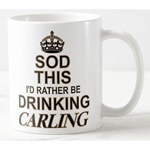 CPS DEZIGNZ SOD This I'd Rather BE Drinking Carling ≈ Mug ≈ Gift for Black Label Lager Beer Fan. Keep Calm and Carry On Style Novelty Mugs - Christmas Birthday Secret Santa Gifts Cover