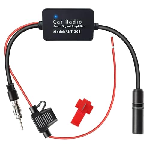Amplificateur de Signal D'autoradio 12V Radio AM/FM Amplificateur Antenne Autoradio Amplificateur d'antenne Car Antenna Amplificateur de Signal Booster Amp...