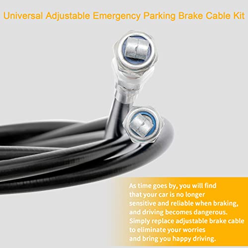 Universal Adjustable Emergency Parking Brake Cable Kit Fits For Wilwood Brake System Includes Mounting Hardware Replace # 330-9371 #TOP1