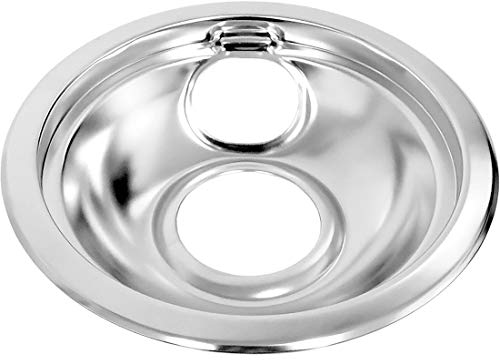 ClimaTek Stove Range 6" Burner Chrome Drip Pan Bowl fits Whirlpool Amana W10196406RW AP4450304 1534547